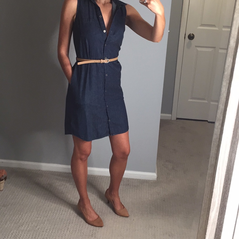 Denim sleeveless dress